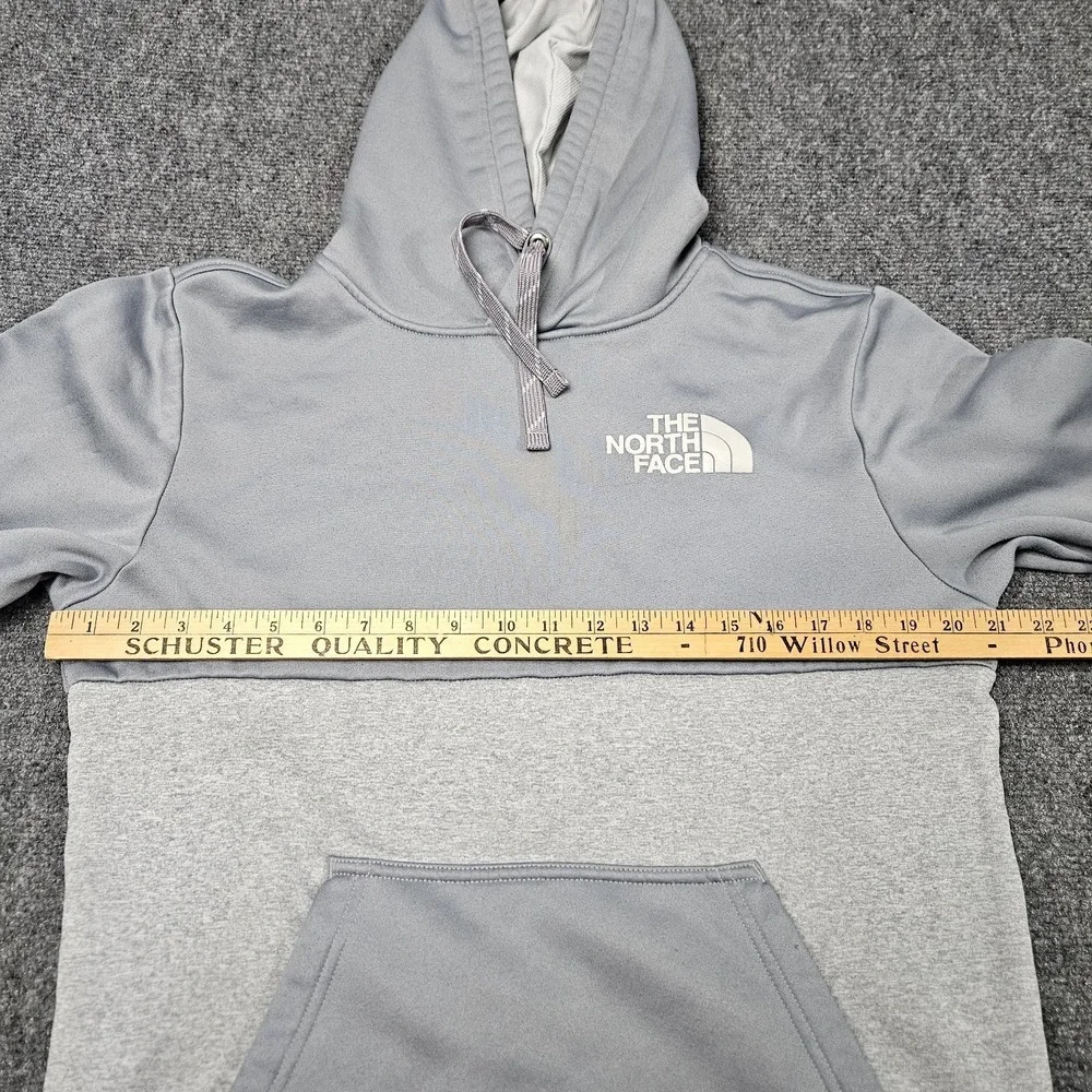 North Face Hoodie M Gray Two Tone Pullover Fleece‎ Pocket Streetwear Gorpcore